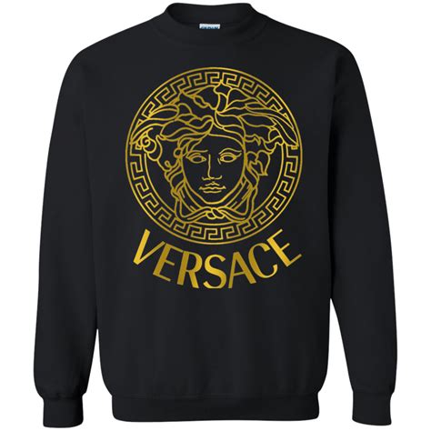 versace printed logo sweatshirt|Versace men's t shirts.